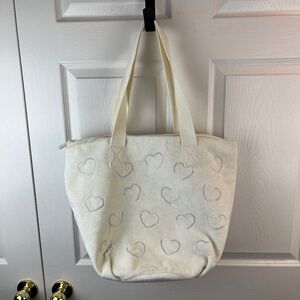 Stoney Clover Lane Terry Cloth Heart Tote Bag Purse